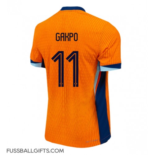 Niederlande Cody Gakpo #11 Fußballbekleidung Heimtrikot EM 2024 Kurzarm